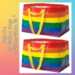 2 STORSTOMMA Rainbow Shopping bags, Large Size